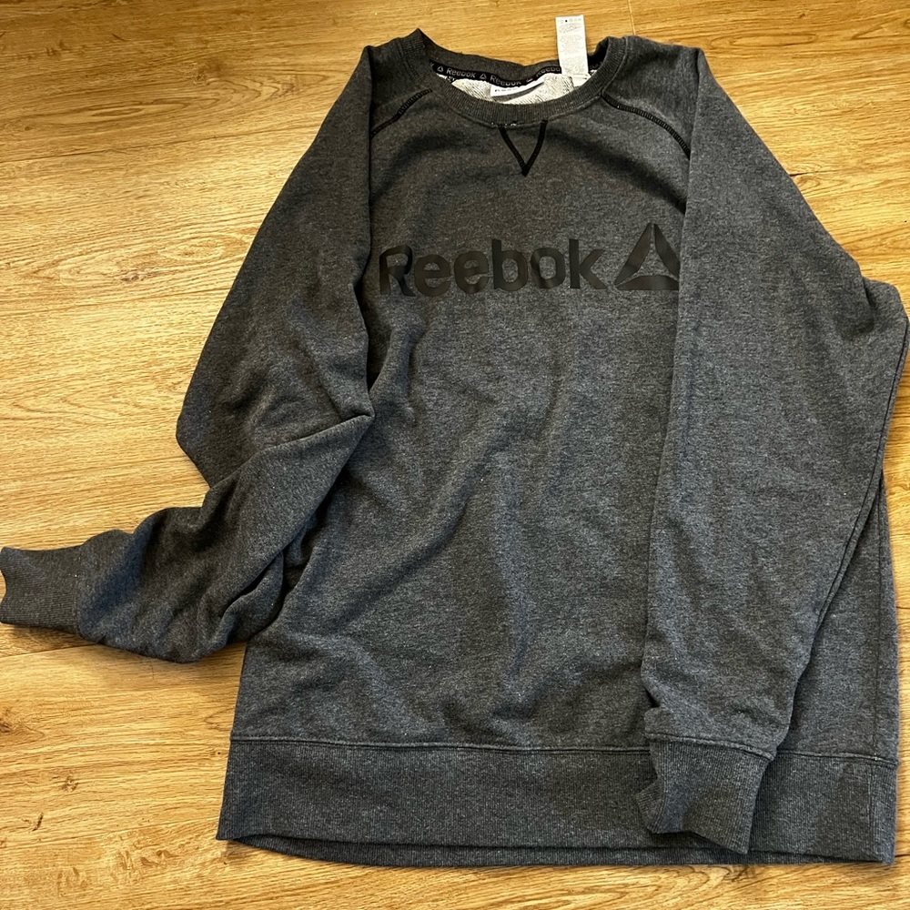 Reebok dark grey crew sweatshirt size Large